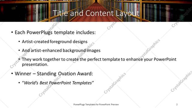 Title and Content presentation slide layout