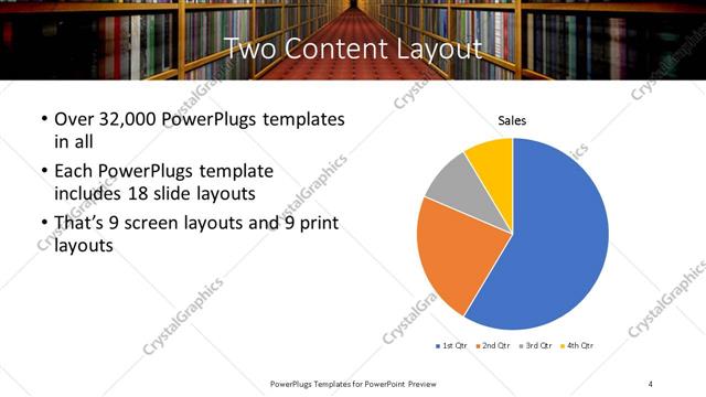 Two Content presentation slide layout