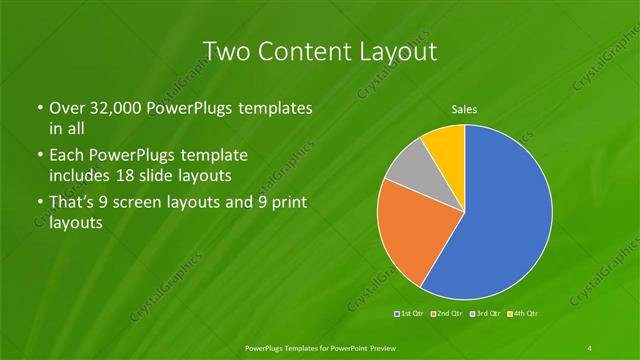 Two Content presentation slide layout