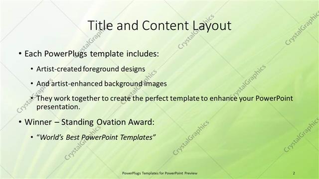Title and Content presentation slide layout