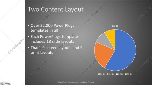 Two Content presentation slide layout
