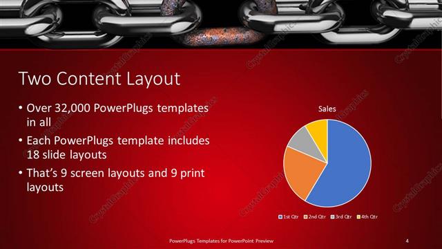 Two Content presentation slide layout