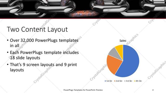 Two Content presentation slide layout