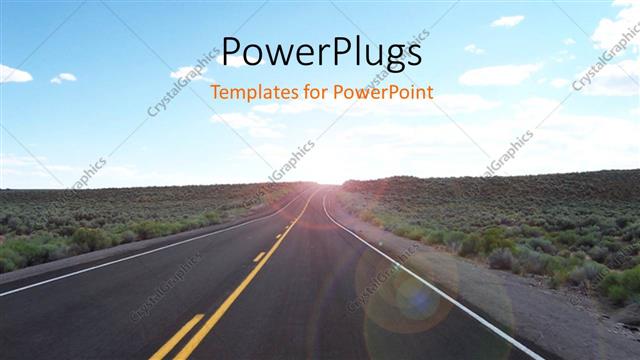  Presentation with road - A long new road with a lot of greenery