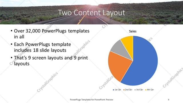Two Content presentation slide layout