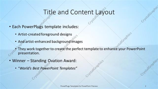 Title and Content presentation slide layout