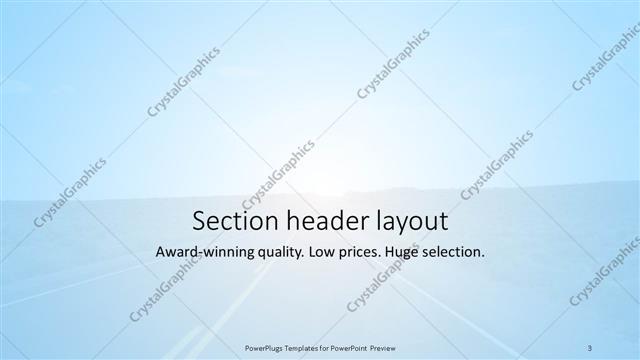 Section Header presentation slide layout