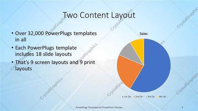 Two Content presentation slide layout