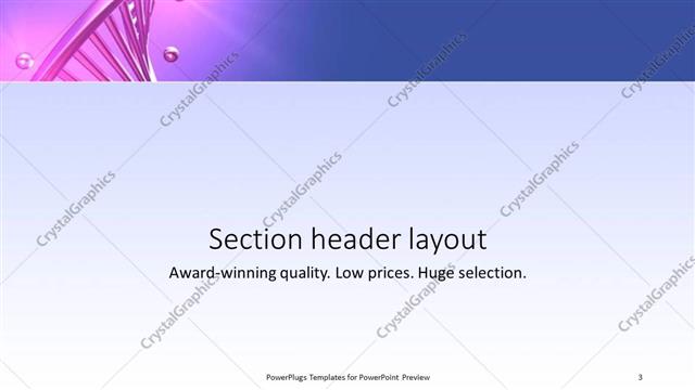 Section Header presentation slide layout