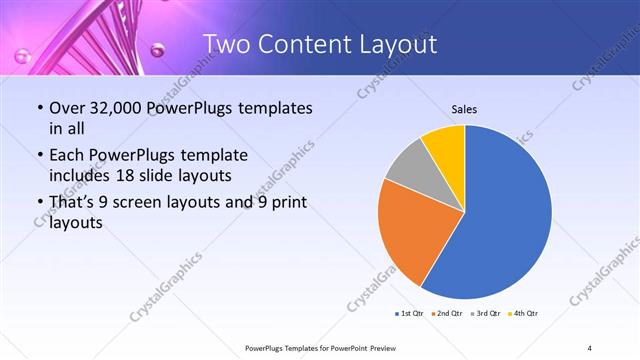 Two Content presentation slide layout