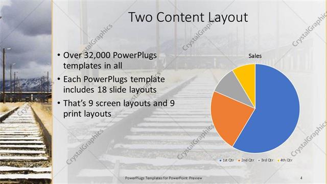 Two Content presentation slide layout
