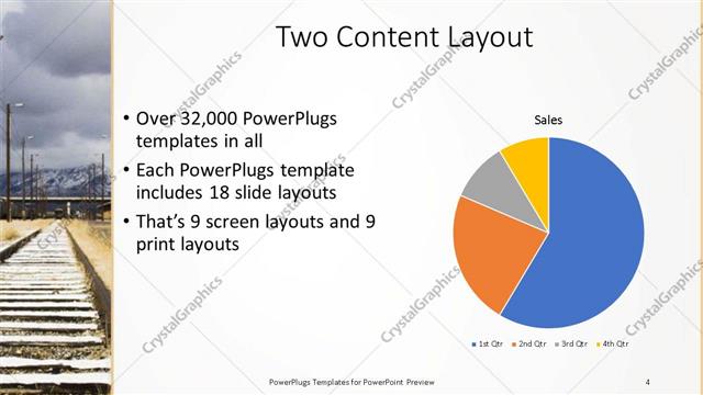 Two Content presentation slide layout
