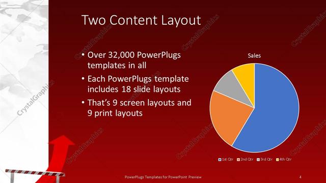 Two Content presentation slide layout