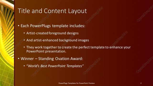 Title and Content presentation slide layout
