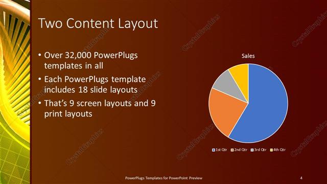 Two Content presentation slide layout
