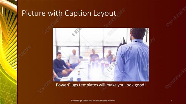 Picture with Caption presentation slide layout