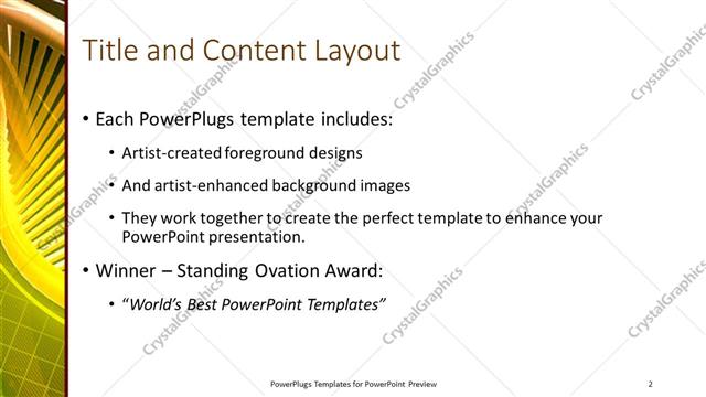 Title and Content presentation slide layout