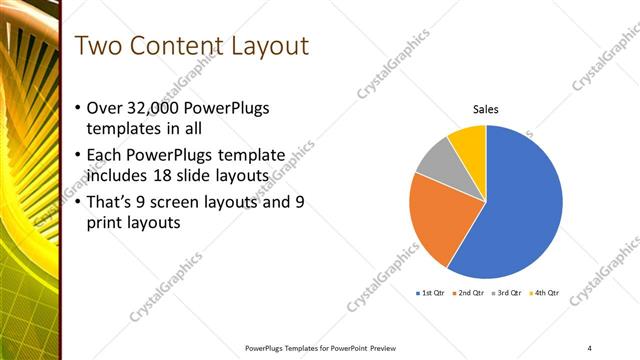 Two Content presentation slide layout