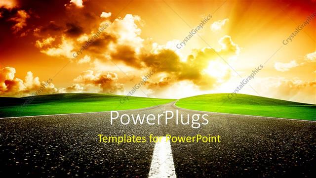  Presentation with future - A road to redemption with clouds in background