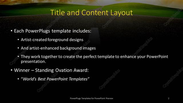 Title and Content presentation slide layout