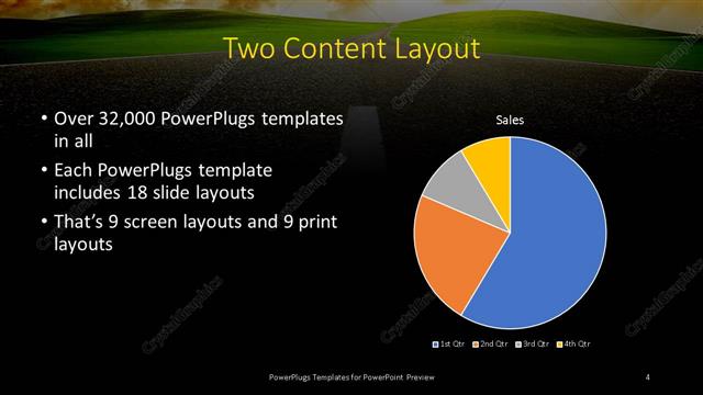 Two Content presentation slide layout