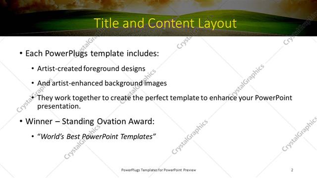 Title and Content presentation slide layout