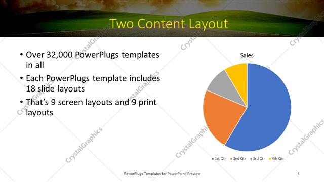 Two Content presentation slide layout