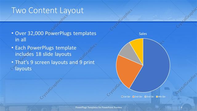 Two Content presentation slide layout