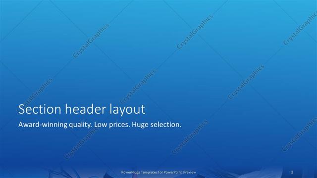 Section Header presentation slide layout