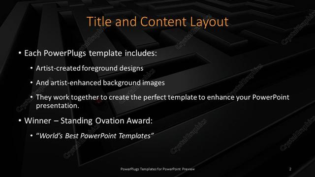 Title and Content presentation slide layout