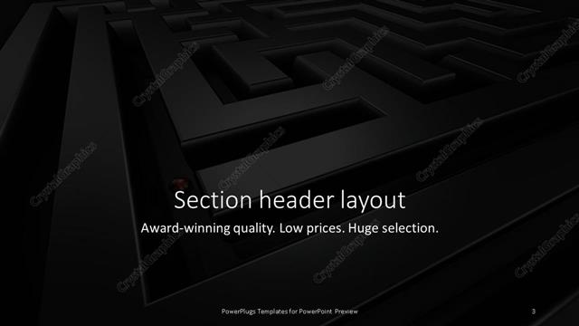 Section Header presentation slide layout