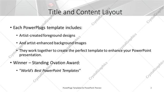Title and Content presentation slide layout