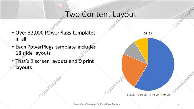 Two Content presentation slide layout