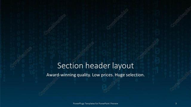 Section Header presentation slide layout