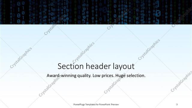 Section Header presentation slide layout