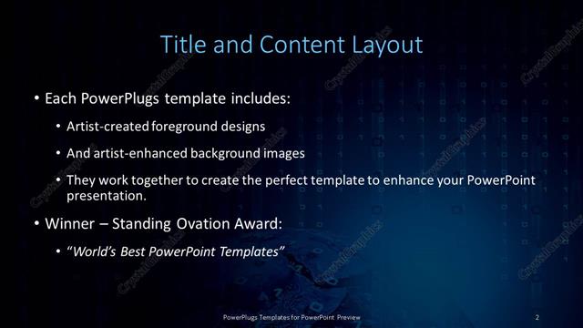 Title and Content presentation slide layout