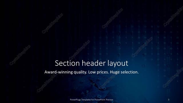 Section Header presentation slide layout