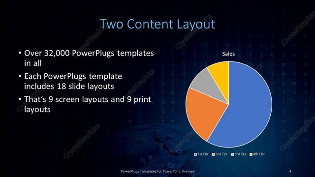 Two Content presentation slide layout