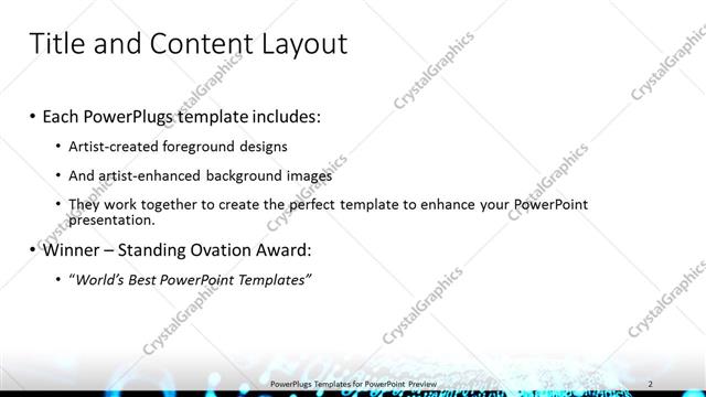 Title and Content presentation slide layout
