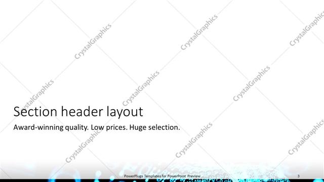 Section Header presentation slide layout