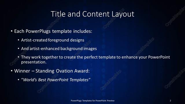Title and Content presentation slide layout
