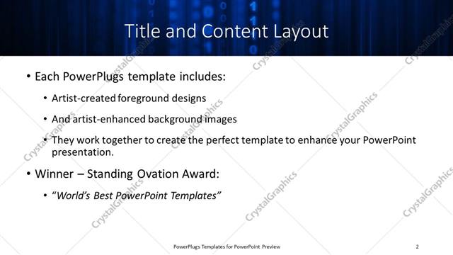 Title and Content presentation slide layout