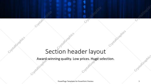Section Header presentation slide layout