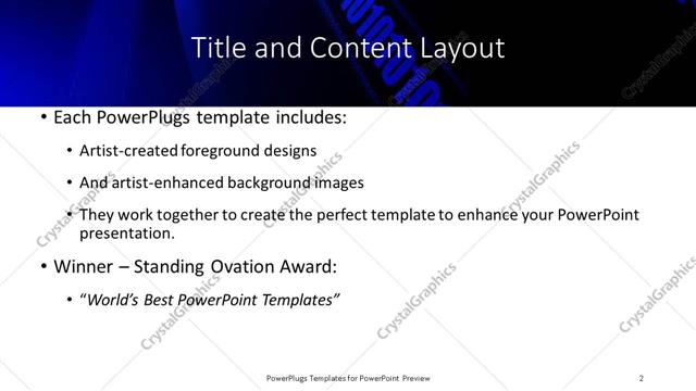 Title and Content presentation slide layout