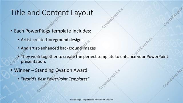 Title and Content presentation slide layout