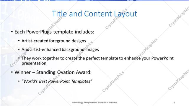 Title and Content presentation slide layout
