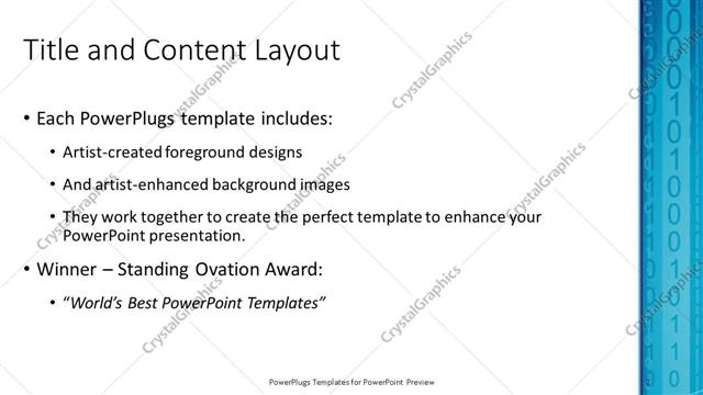 Title and Content presentation slide layout