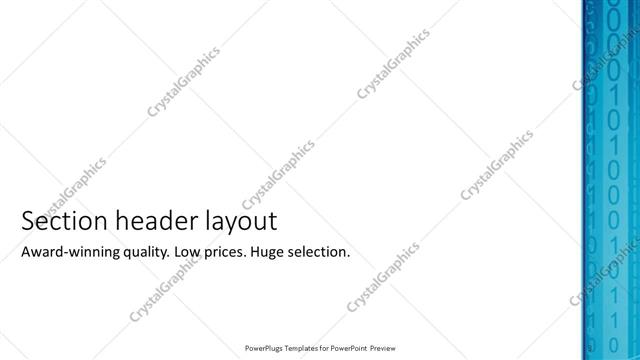 Section Header presentation slide layout