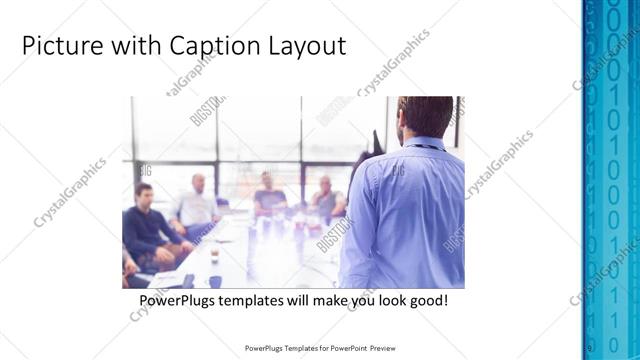 Picture with Caption presentation slide layout