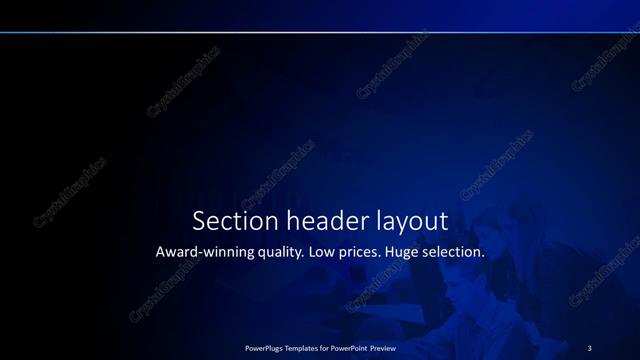 Section Header presentation slide layout
